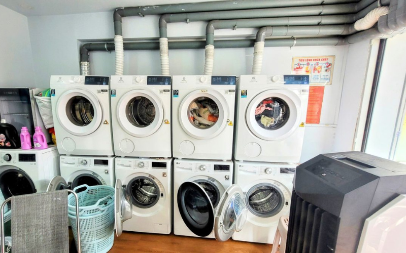 Giặt sấy tự phục vụ – Xu hướng tiện lợi cho ký túc xá, khu công nghiệp